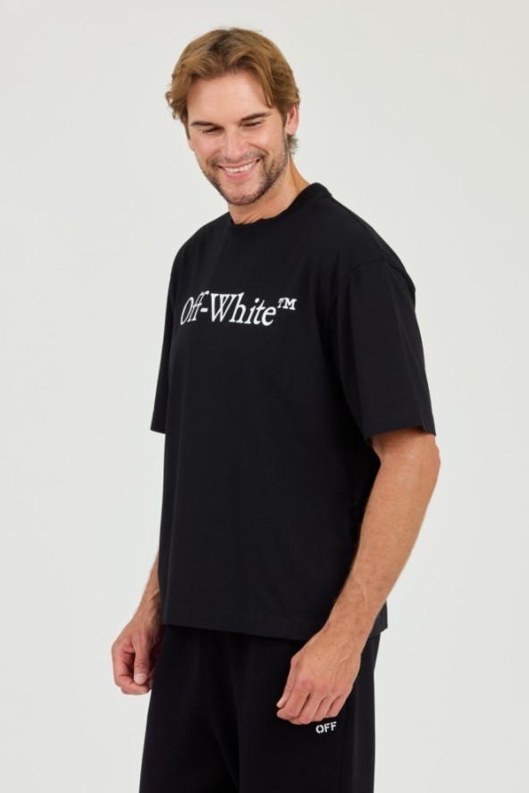 OFF-WHITE Czarny t-shirt Big Bookish Skate