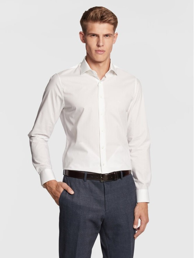 Michael Kors Koszula MD0MD90425 Biały Slim Fit