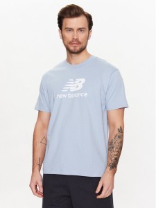 New Balance T-Shirt MT31541 Niebieski Relaxed Fit