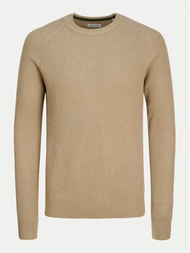 Jack&Jones Sweter Pannel 12258471 Beżowy Regular Fit