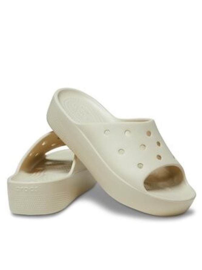 Crocs Klapki Classic Platform Slide 208180 Beżowy