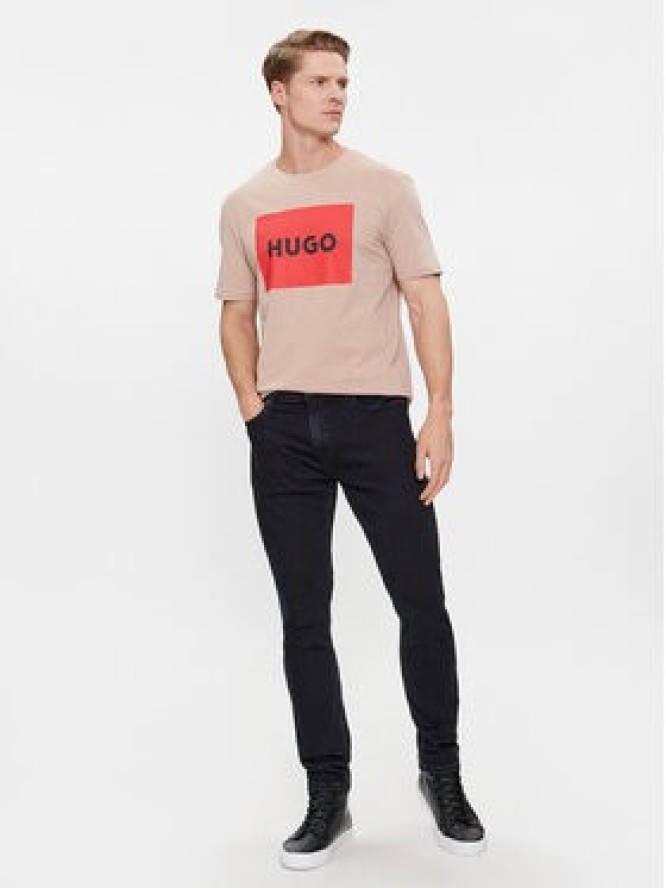 Hugo T-Shirt Dulive222 50467952 Beżowy Regular Fit