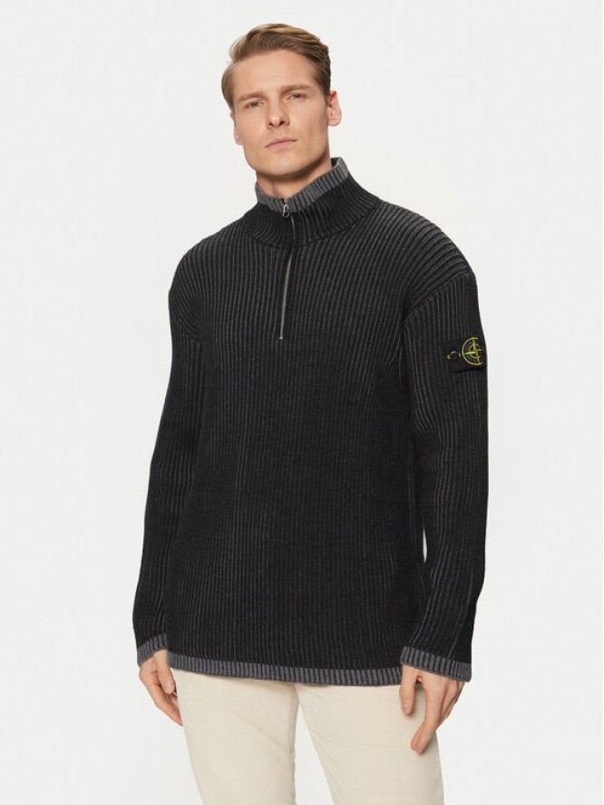 Stone Island Sweter 8115516C1 Szary Regular Fit