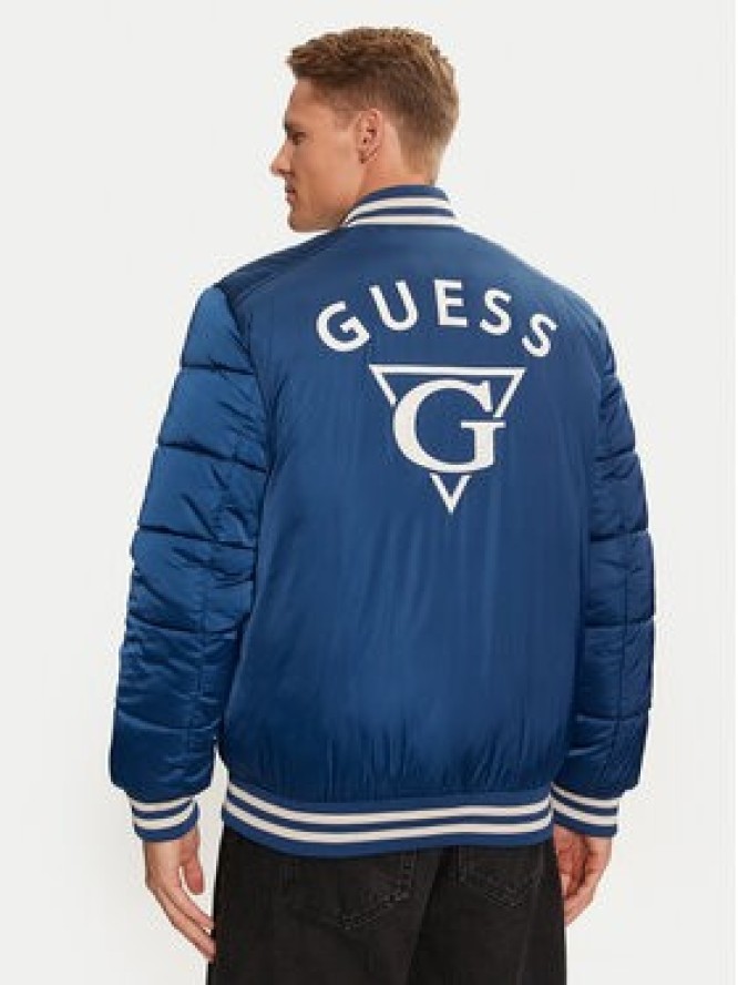 Guess Kurtka bomber M4BL31 WGJ92 Niebieski Regular Fit