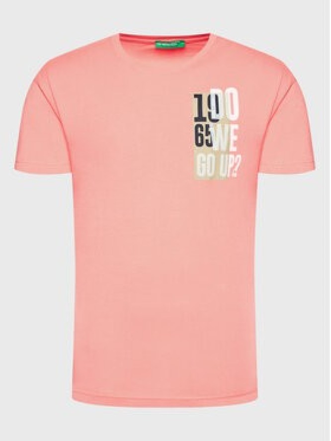 United Colors Of Benetton T-Shirt 3096U102U Różowy Regular Fit