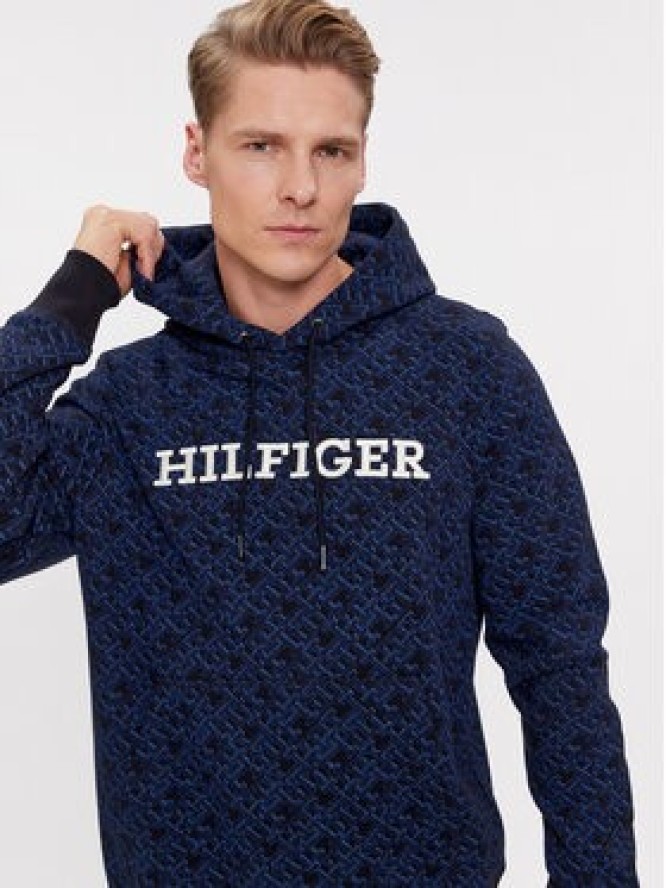 Tommy Hilfiger Bluza Aop Monogram MW0MW32703 Granatowy Regular Fit