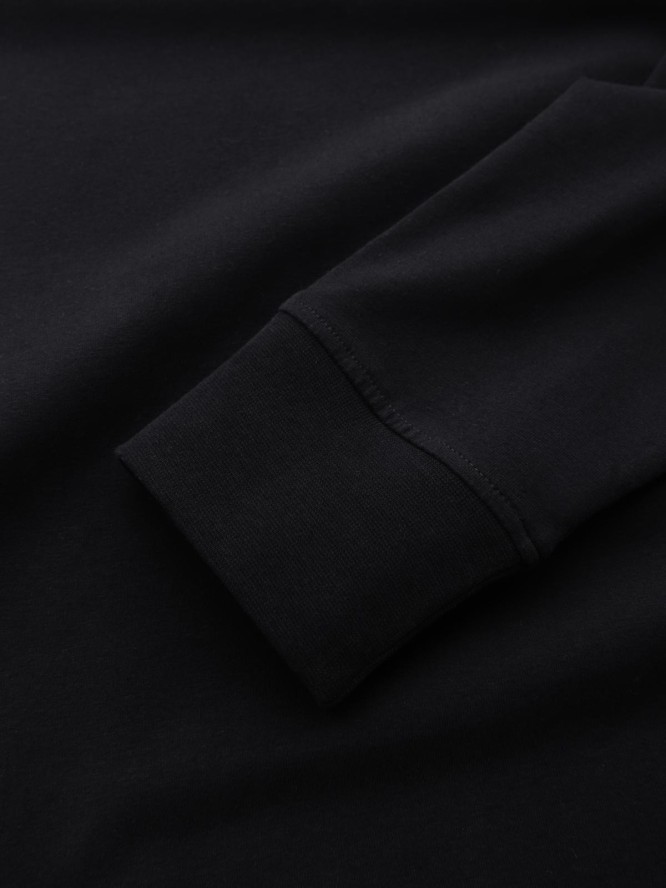 Męski longsleeve bawełniany LOOSE FIT z okrągłym dekoltem – czarny V1 OM-LSBC-0129 - XXL