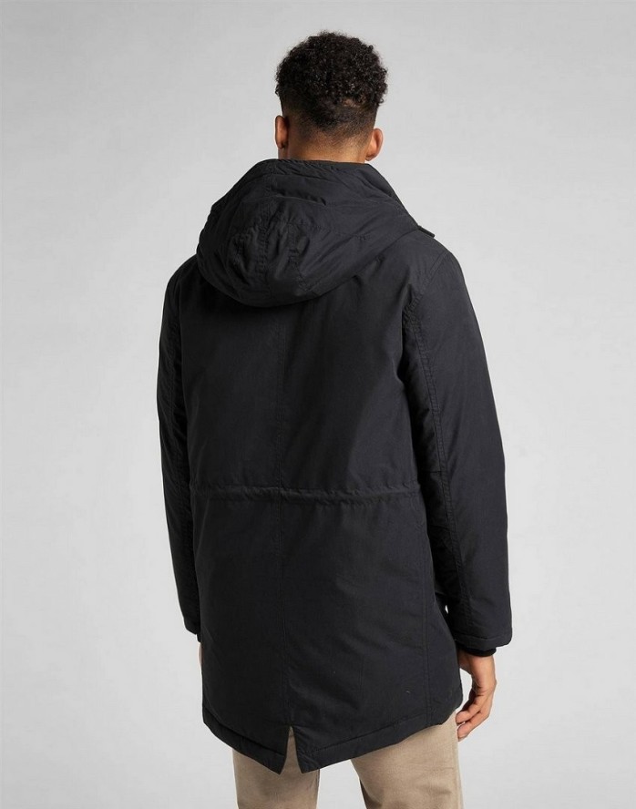 LEE ESSENTIAL PARKA MĘSKA KURTKA ZIMOWA BLACK L88COD01