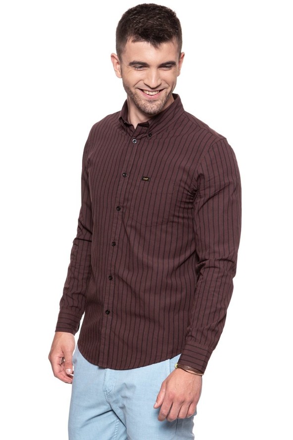 KOSZULA LEE BUTTON DOWN AUBERGINE L880ZMKA