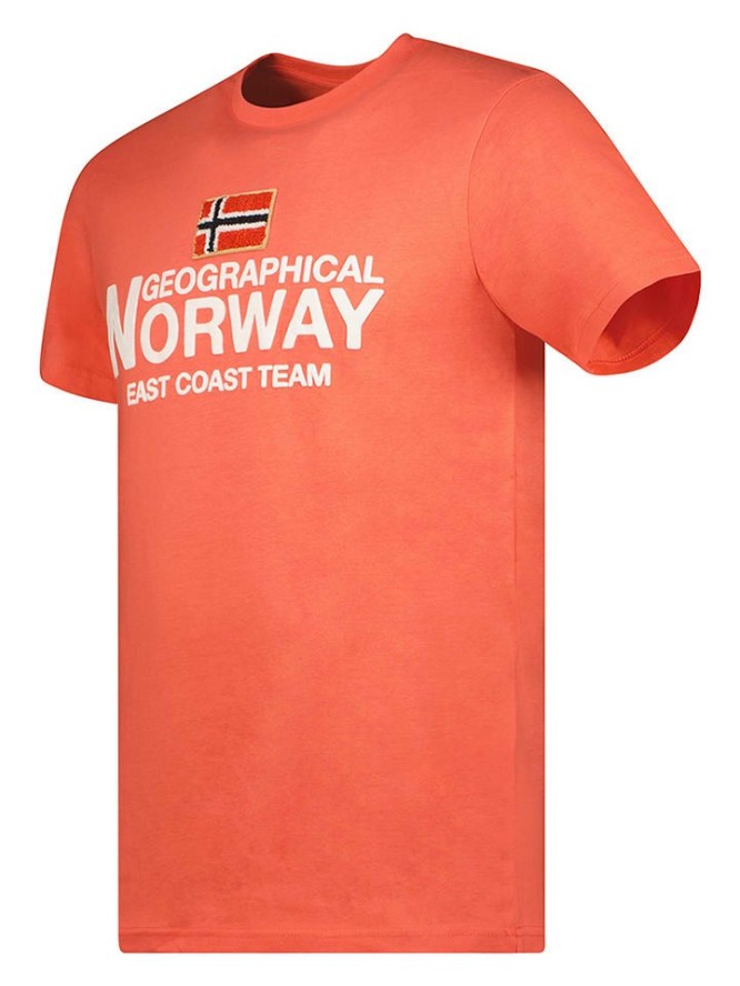 Geographical Norway Koszulka "Jacky" w kolorze koralowym rozmiar: L