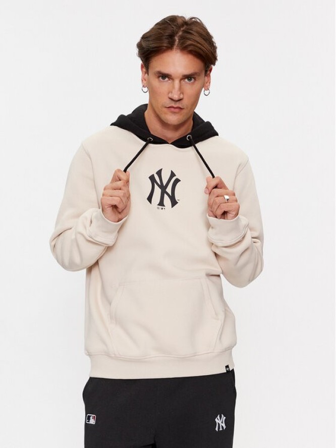 47 Brand Bluza New York Yankees BB017PEMTCB601204BN Écru Regular Fit