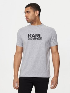 KARL LAGERFELD T-Shirt 755087 543236 Szary Regular Fit