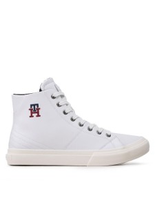 Tommy Hilfiger Sneakersy Th Hi Vulc Street Leather FM0FM04739 Biały