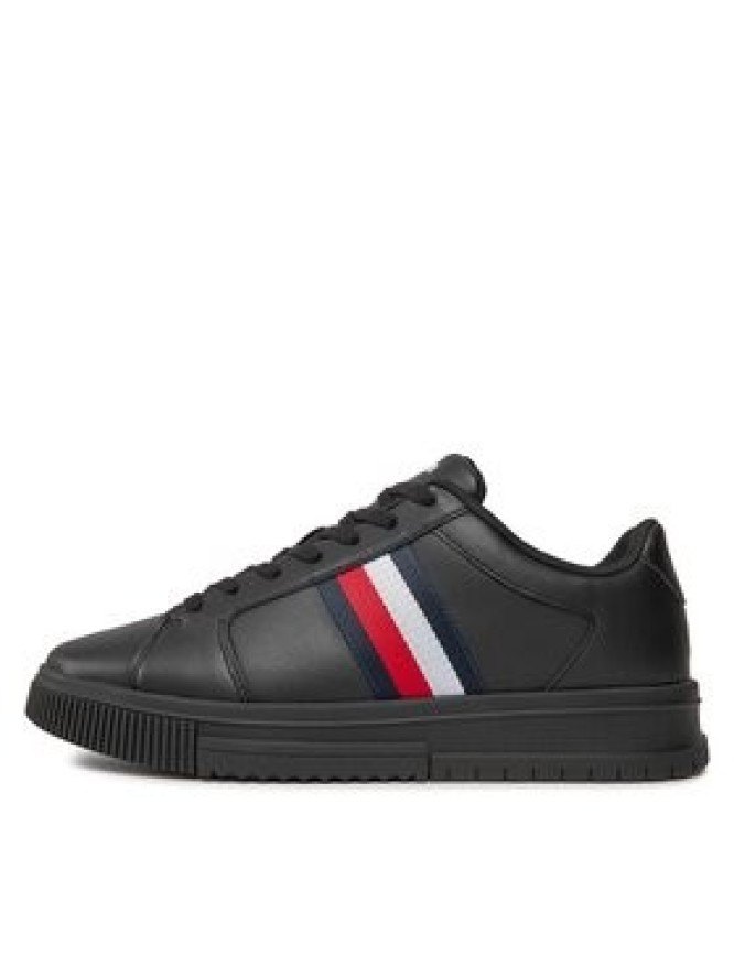 Tommy Hilfiger Sneakersy Supercup Lth Stripes Ess FM0FM04895 Czarny