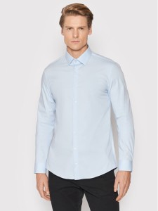 Calvin Klein Koszula Poplin K10K108229 Błękitny Slim Fit