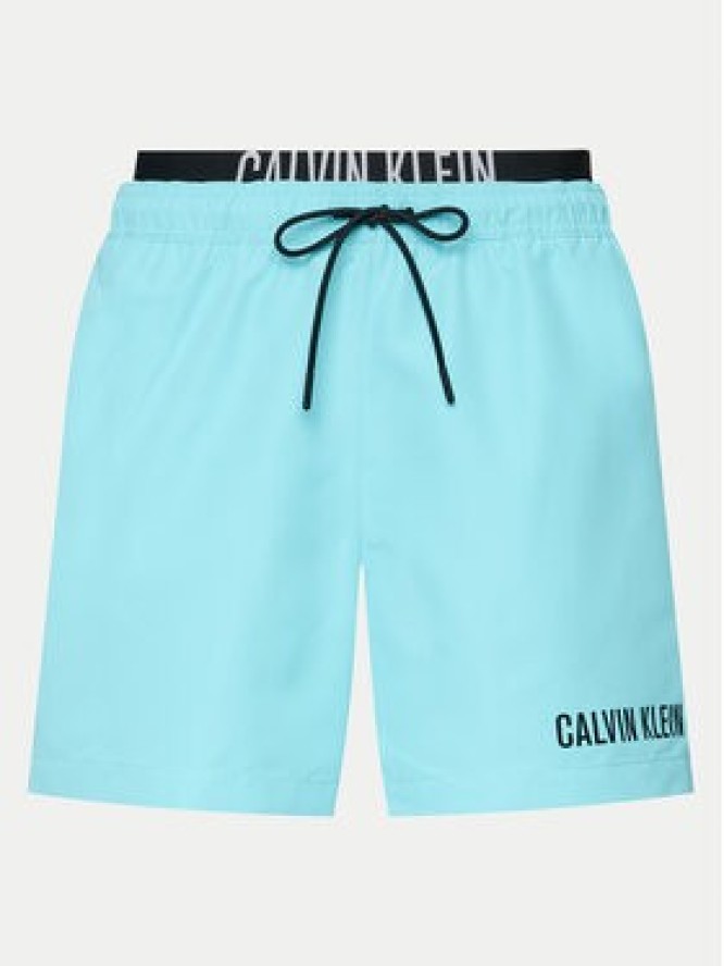 Calvin Klein Swimwear Szorty kąpielowe KM0KM00992 Niebieski Regular Fit