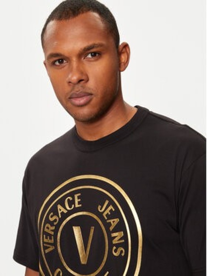 Versace Jeans Couture T-Shirt 77GAHT01 Czarny Regular Fit