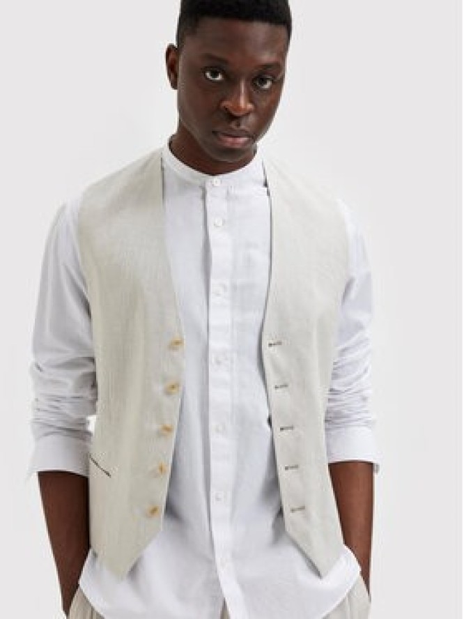 Selected Homme Koszula New Linen 16079054 Biały Regular Fit
