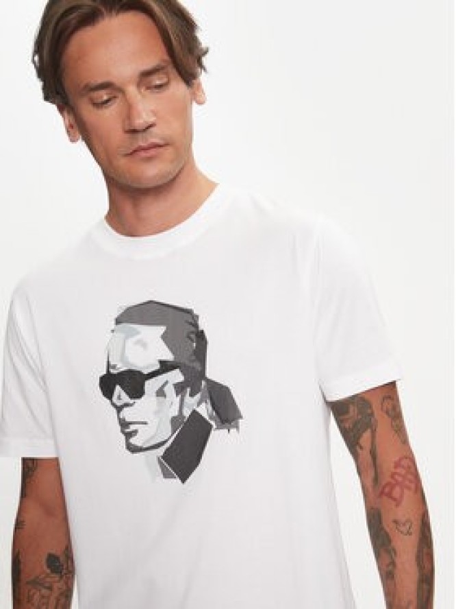 KARL LAGERFELD T-Shirt 755060 544242 Biały Regular Fit