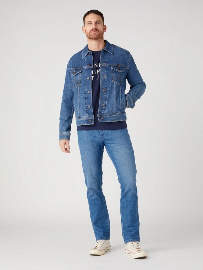 WRANGLER TEXAS SLIM SPODNIE MĘSKIE EASY DAYS W12SHN42M