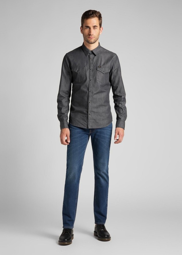 MĘSKIE SPODNIE JEANSOWE LEE DAREN ZIP FLY MID WASH SIDNEY L707SGSI