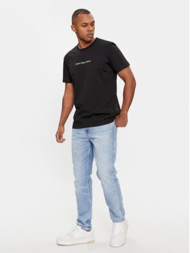 Calvin Klein Jeans T-Shirt Mirrored J30J324646 Czarny Regular Fit