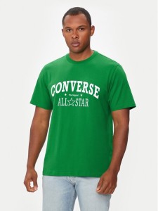 Converse T-Shirt M Retro Chuck Vintage Tee 10026458-A01 Zielony Regular Fit