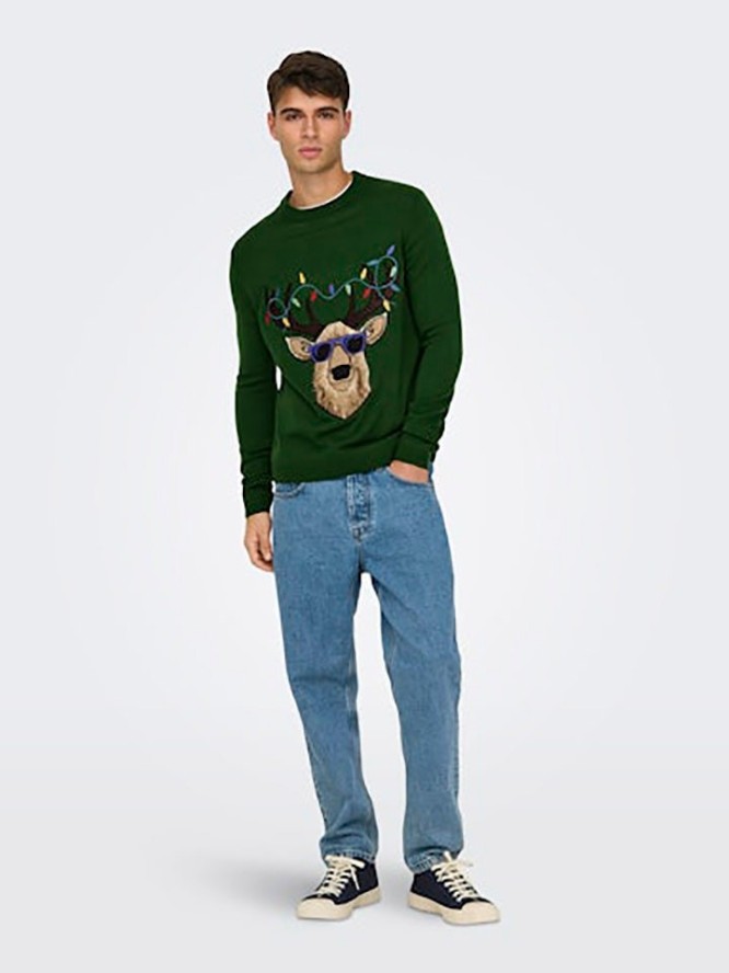 ONLY & SONS Sweter w kolorze zielonym rozmiar: M