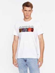 Guess T-Shirt M3BI64 KBXG1 Biały Slim Fit