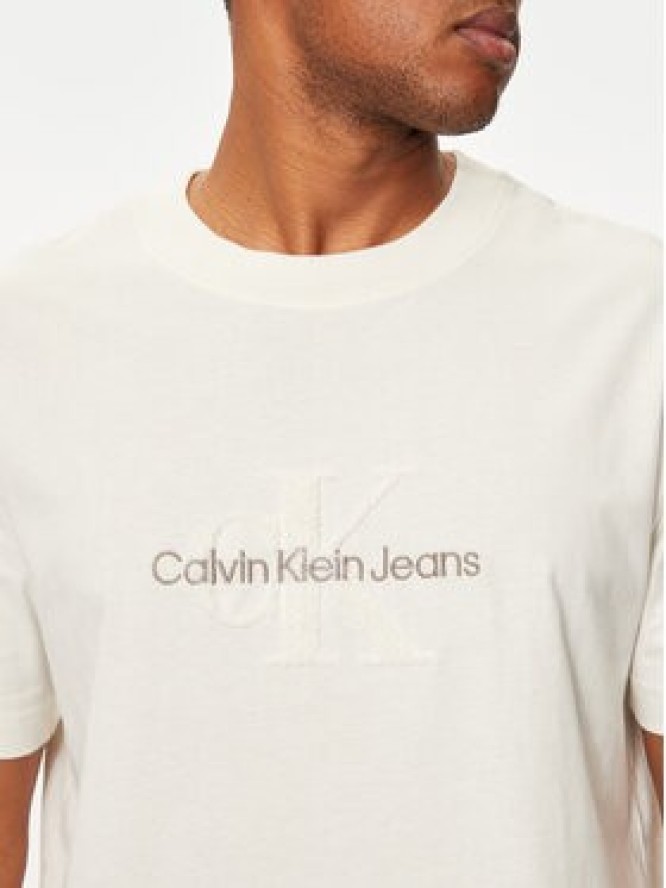 Calvin Klein Jeans T-Shirt J30J326158 Écru Regular Fit