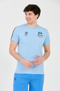 LA MARTINA Błękitny t-shirt Jersey