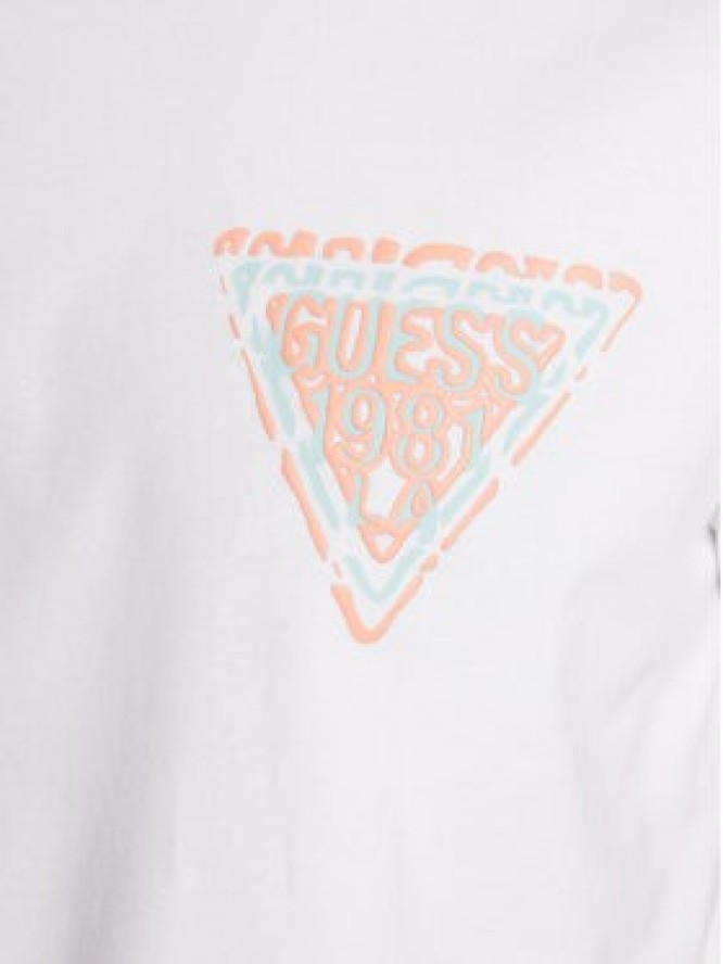 Guess T-Shirt M3YI22 J1314 Biały Slim Fit