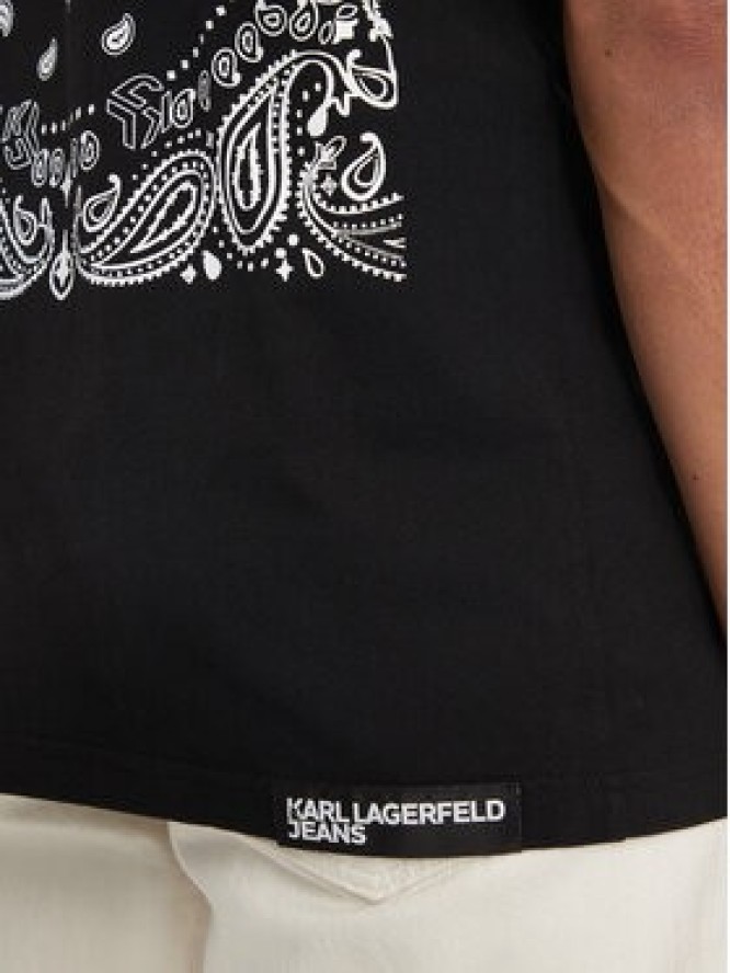 Karl Lagerfeld Jeans T-Shirt 245D1704 Czarny Regular Fit