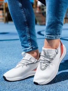 Buty męskie sneakersy - białe T371 - 41