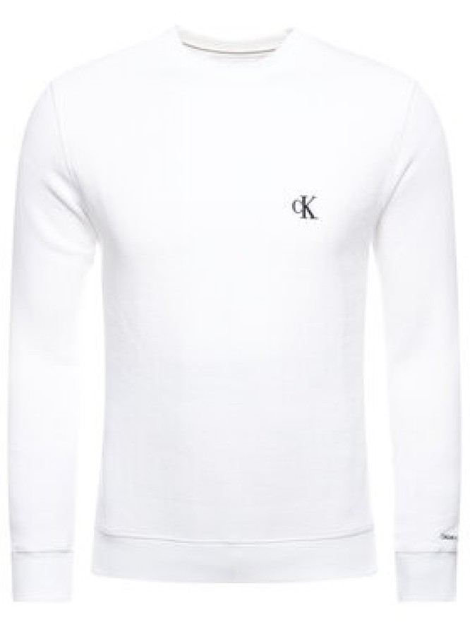 Calvin Klein Jeans Bluza Embroidered Logo J30J314536 Biały Regular Fit