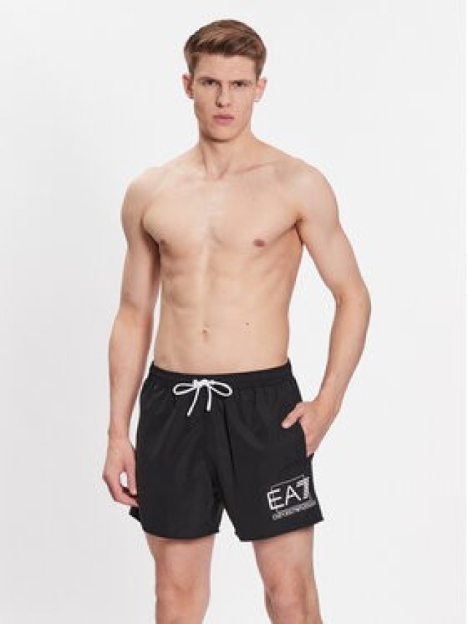 EA7 Emporio Armani Szorty kąpielowe 902000 3R739 00020 Czarny Regular Fit