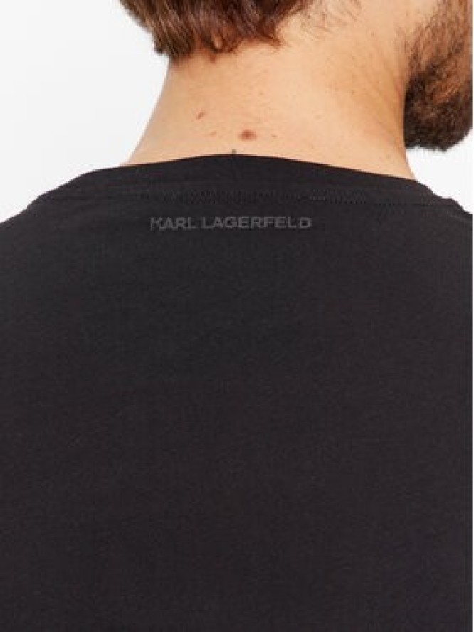 KARL LAGERFELD T-Shirt Crewneck 755071 500251 Czarny Regular Fit