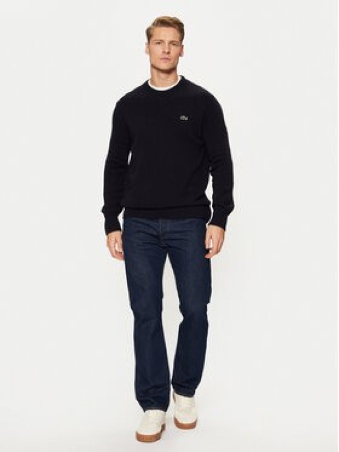 Lacoste Sweter AH2916 Granatowy Regular Fit