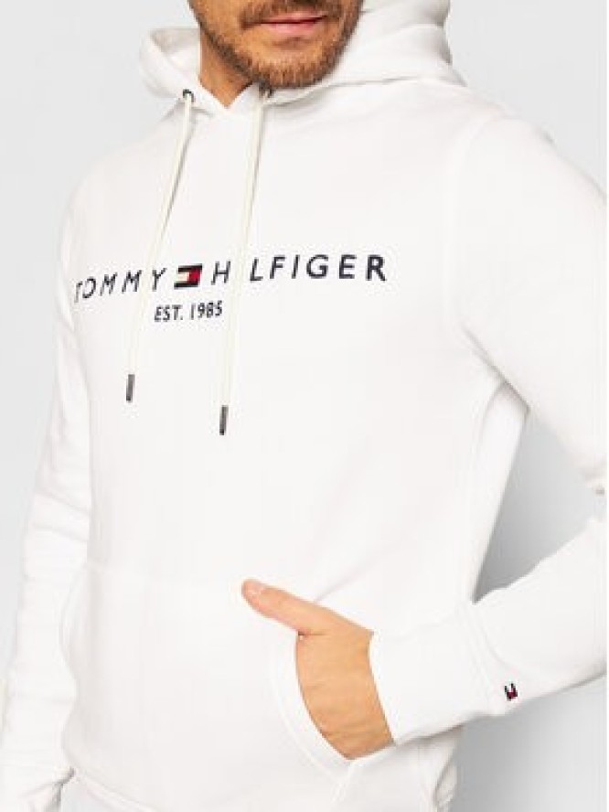 Tommy Hilfiger Bluza Logo MW0MW11599 Biały Regular Fit