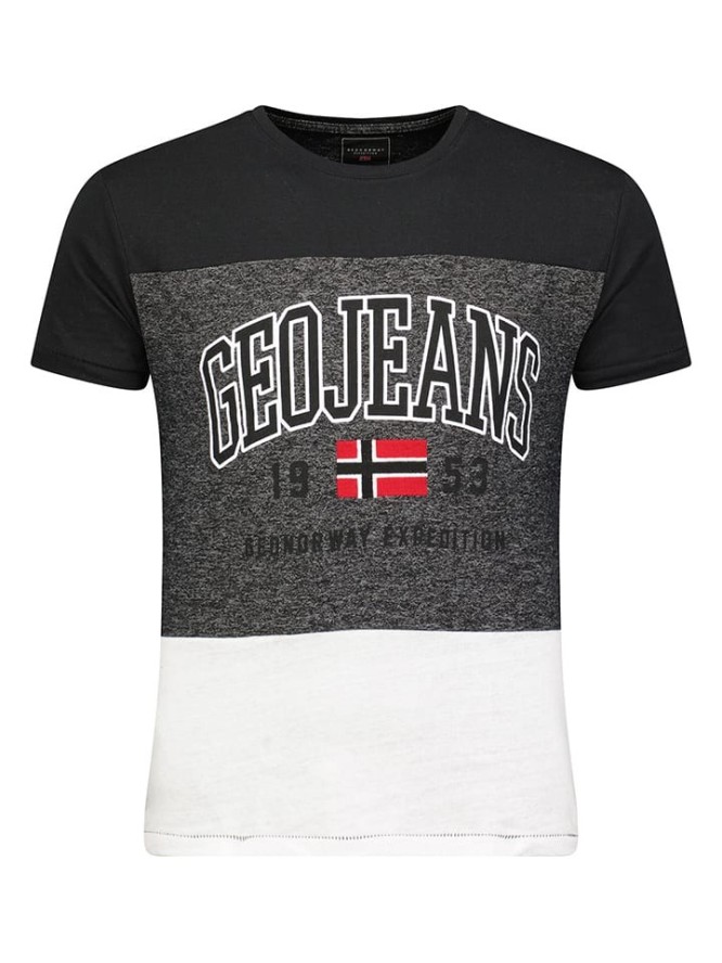 Geographical Norway Koszulka w kolorze czarno-białym rozmiar: M