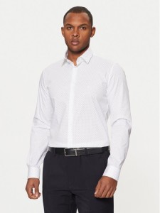 Calvin Klein Koszula K10K113846 Biały Slim Fit