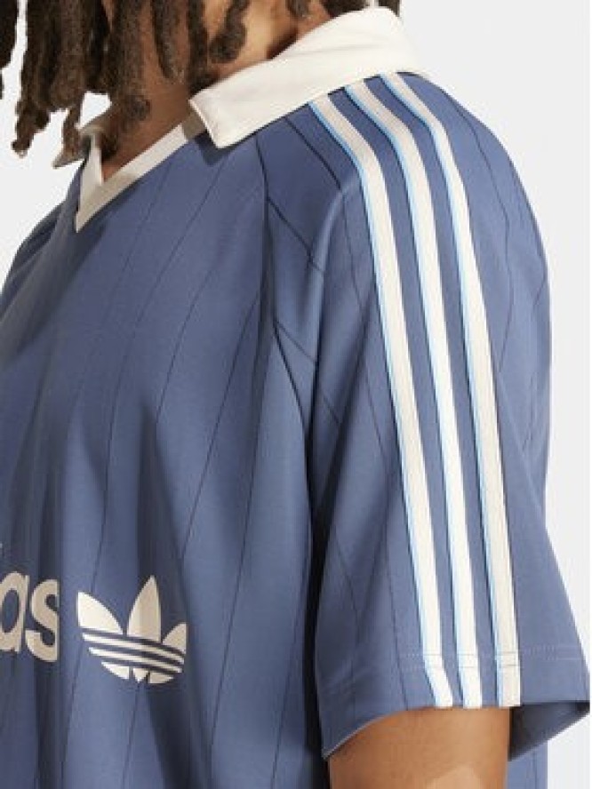 adidas T-Shirt Pinstripe IU0199 Niebieski Regular Fit