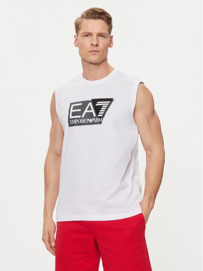 EA7 Emporio Armani T-Shirt 3DPT80 PJ02Z 1100 Biały Regular Fit