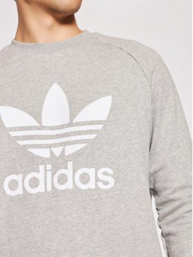 adidas Bluza adicolor Classics Trefoil Crewneck H06650 Szary Regular Fit