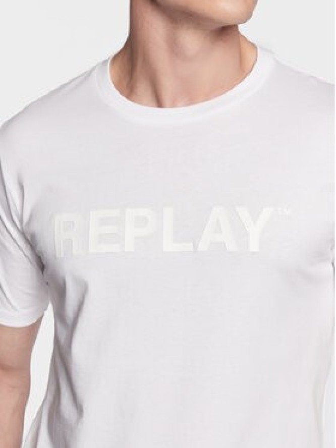 Replay T-Shirt M6462.000.23188P Biały Regular Fit