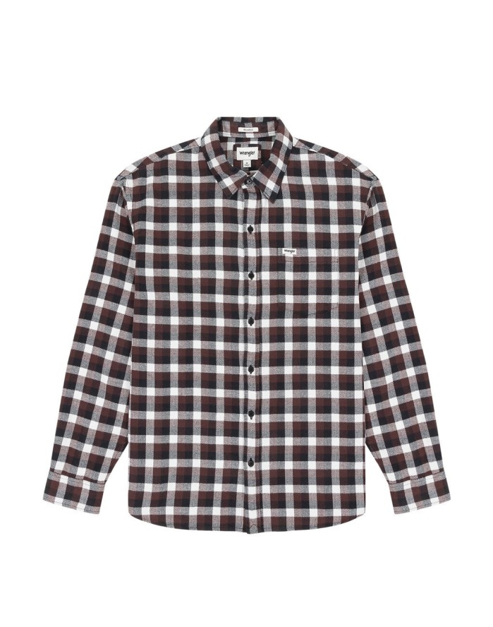 WRANGLER 1 PKT SHIRT MĘSKA KOSZULA MATERIAŁOWA W KRATKĘ KRATA DŁUGI RĘKAW W5D6LAH45