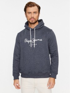 Pepe Jeans Bluza Nouvel Hoodie PM582521 Granatowy Regular Fit