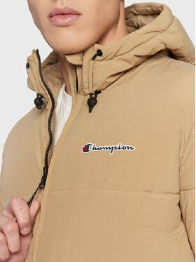 Champion Kurtka puchowa Script Logo 218083 Beżowy Regular Fit