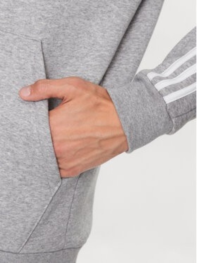 adidas Bluza Essentials Fleece 3-Stripes IJ6474 Szary Regular Fit