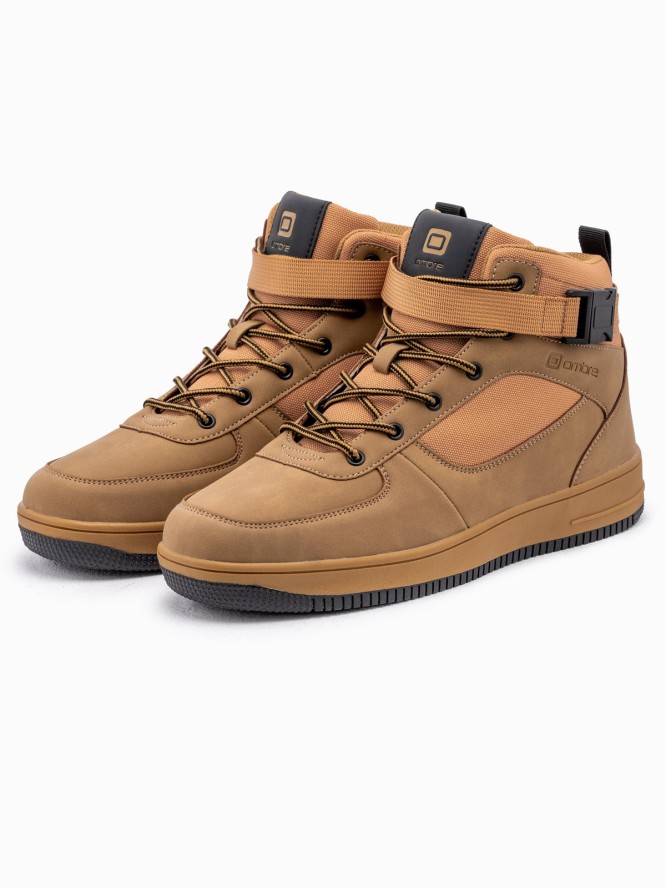 Buty męskie sneakersy za kostkę - camel V3 T317 - 44